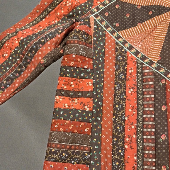 Handmade Quilted Folk Art Jacket | Patchwork Prairie Coat - Picture 9 of 16